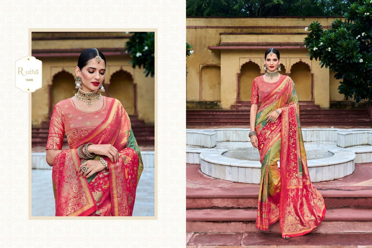 Kg Rutba Vol 5 Designer Kanjivaram Heavy Wedding Wear Wholesale Silk Sarees